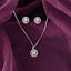 Silver Halo Round Solitaire Jewellery Set