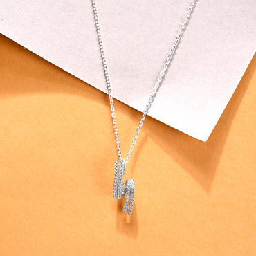 Silver Curl Pendant Chain  