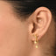 Silver Jane Golden Star Long Earrings