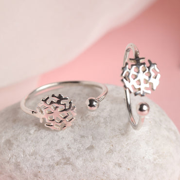 CLARA 925 Sterling Silver Hugo Toe Rings Pair 
