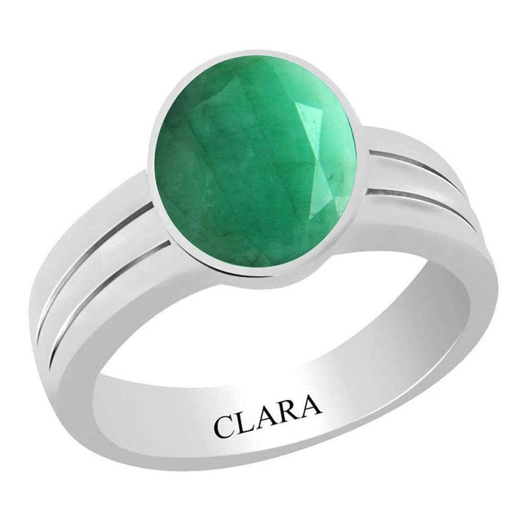 Certified Emerald Panna Stunning Silver Ring 7.5cts or 8.25ratti
