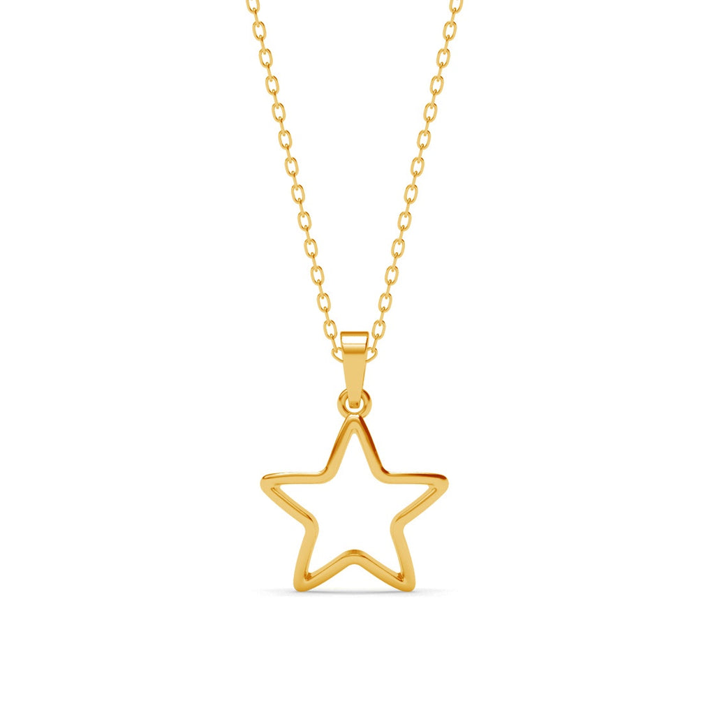 Silver Azra Star Pendant Chain Necklace