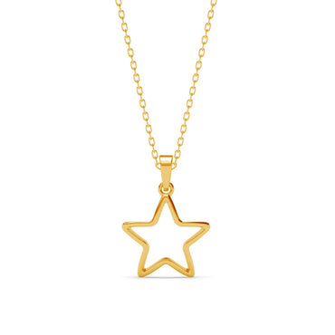 Silver Azra Star Pendant Chain Necklace