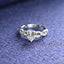 CLARA 925 Sterling Silver Size Adjustable Alfie Heart Engagement Ring