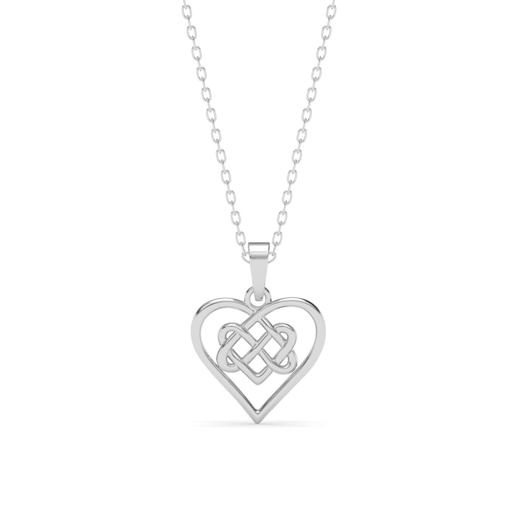 Silver Atiya Heart Pendant Chain Necklace