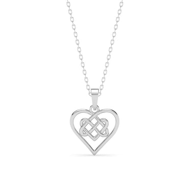 Silver Atiya Heart Pendant Chain Necklace