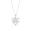 Silver Atiya Heart Pendant Chain Necklace