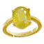 CLARA Certified Original Yellow Sapphire Pukhraj Gemstone 3.25 to 10.25 ratti or 3 to 9.3 carat Panchdhatu adjustable Ring for Men & Women