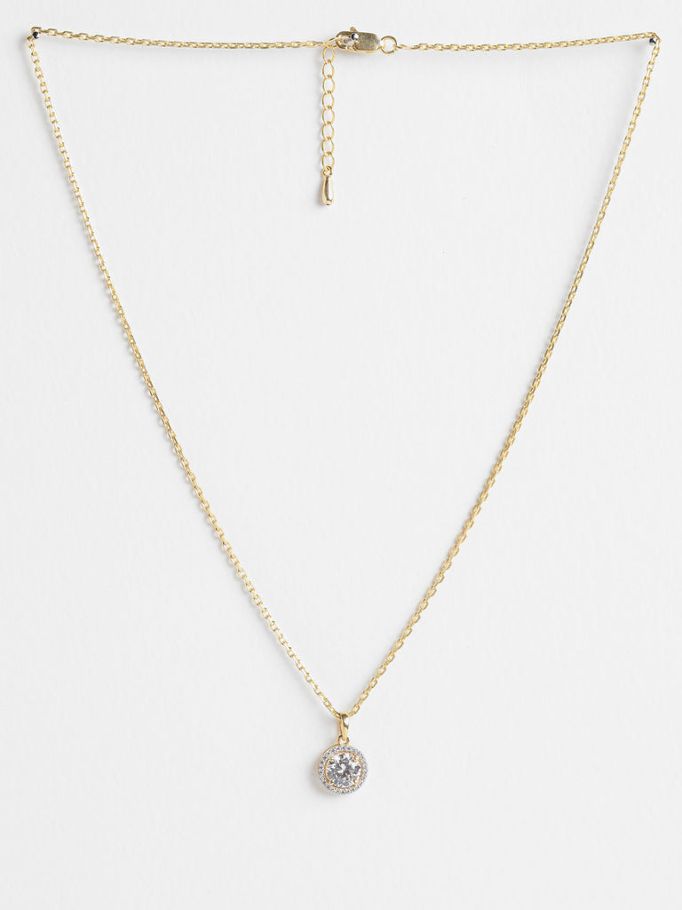 CLARA 925 Sterling Silver Talia Pendant Chain Necklace 