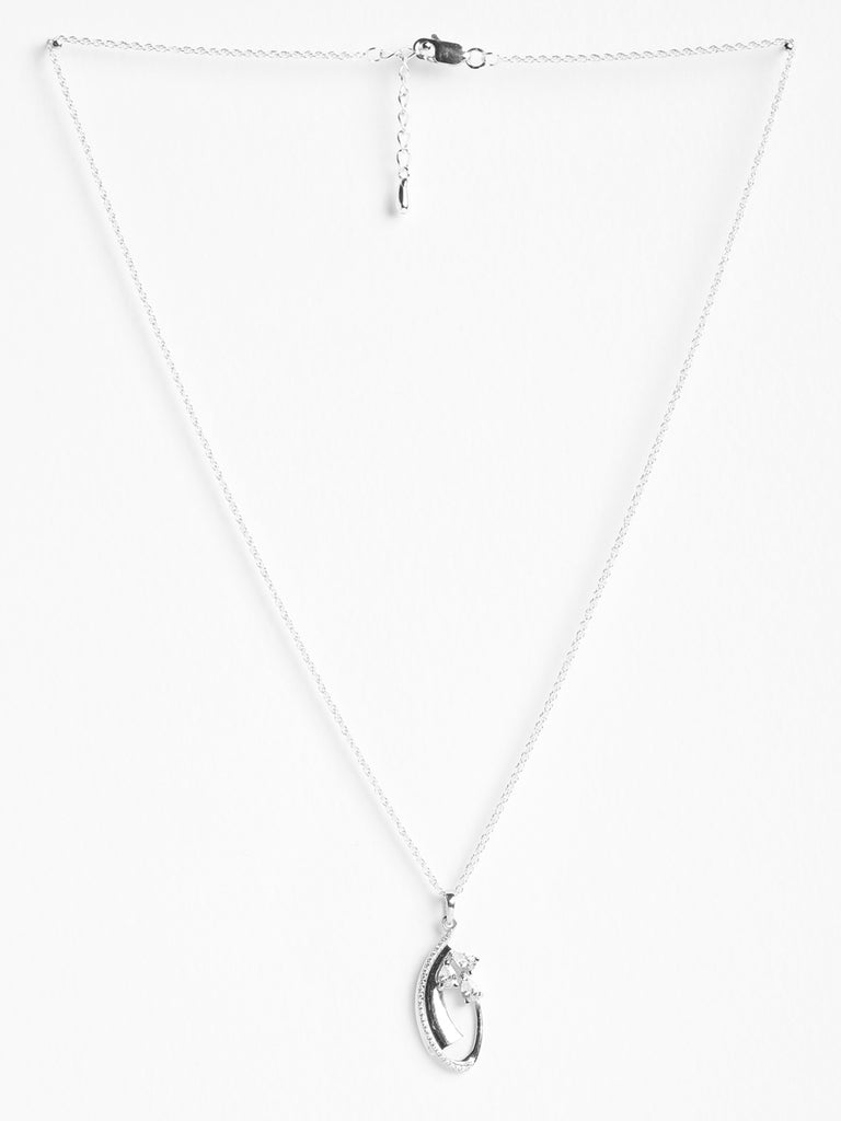 CLARA 925 Sterling Silver Orla Pendant Chain Necklace 