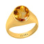 Certified Citrine Sunehla Bold Panchdhatu Ring 3.9cts or 4.25ratti