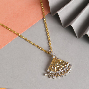 CLARA 925 Sterling Silver Irina Pendant Chain Necklace 