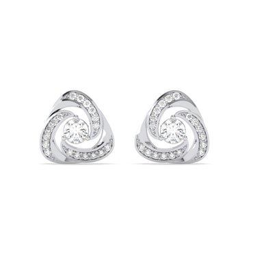 Silver Bianca Solitaire Stud Earrings
