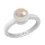 Certified Pearl Moti Elegant Silver Ring 5.5cts or 6.25ratti