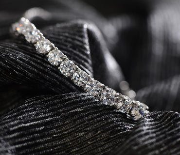 CLARA Made with Swiss Zirconia 925 Sterling Silver Siena Solitaire Bracelet Gift for Women and Girls