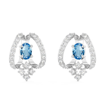 CLARA 925 Sterling Silver Stella Earrings with Screw Back 