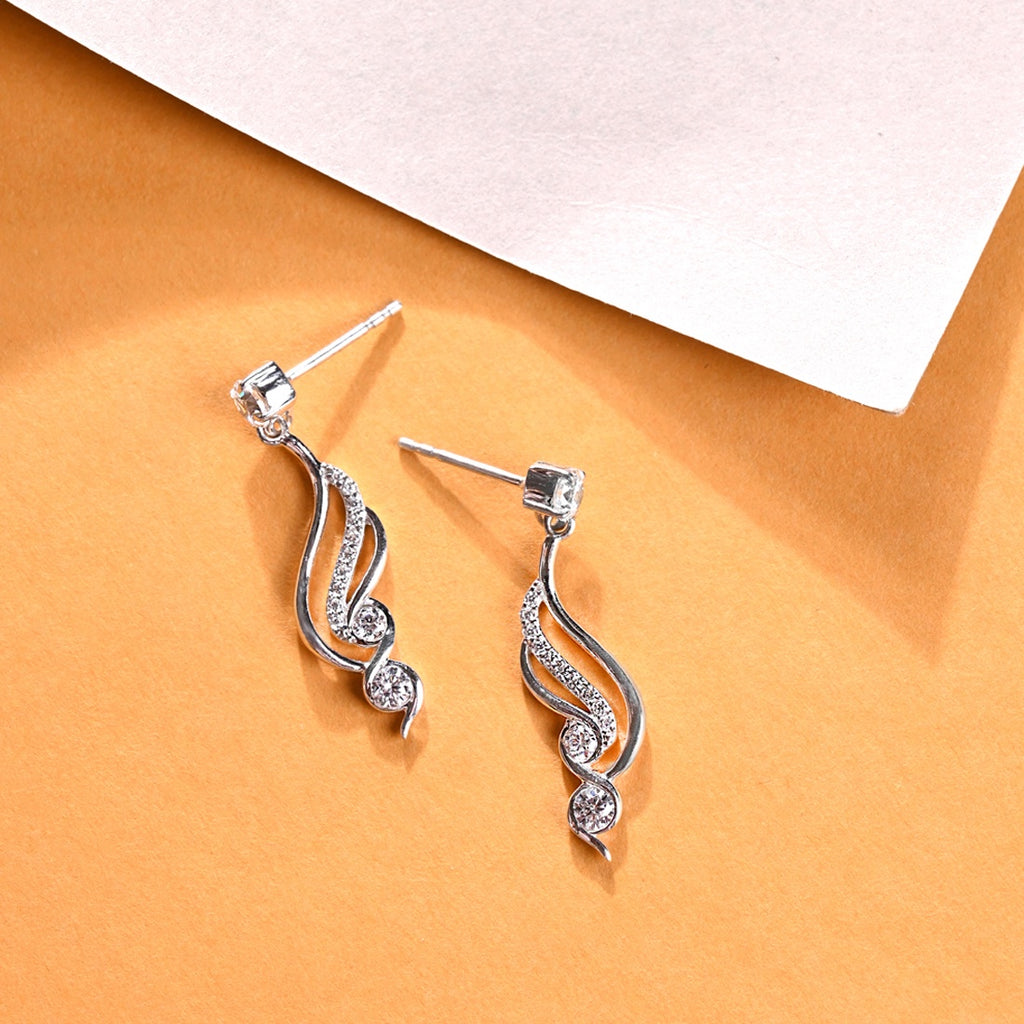 Silver Swirl Earrings