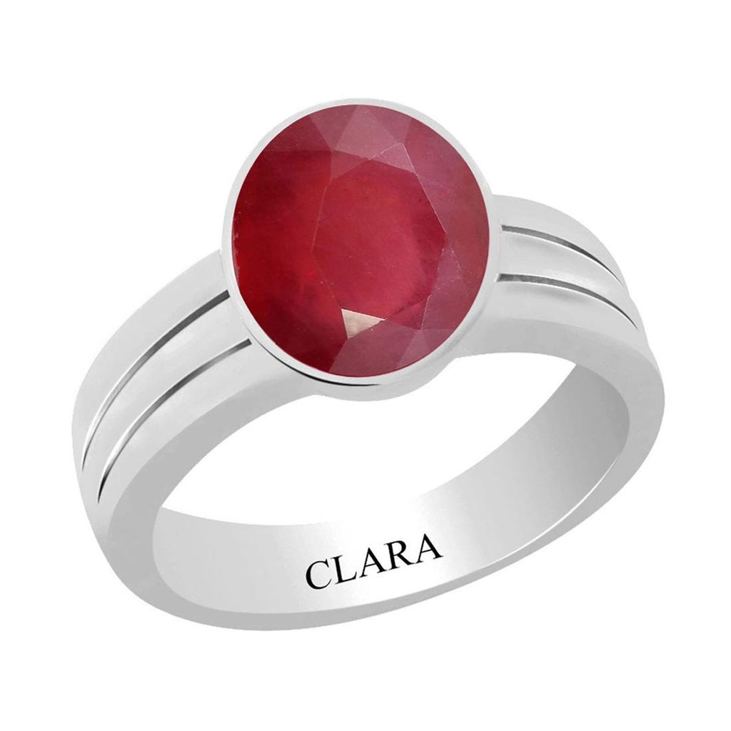 Certified Ruby Premium Manik Stunning Silver Ring 5.5cts or 6.25ratti