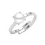 Silver Fiora Real Pearl Size Adjustable Ring