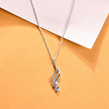 Silver Swirl Pendant Chain 