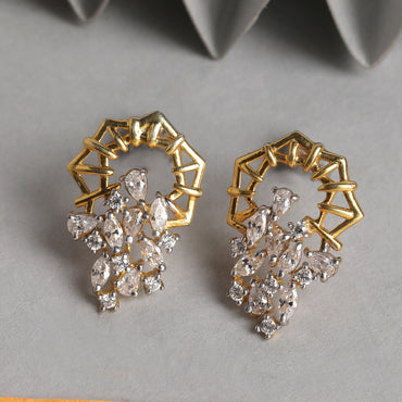 CLARA 925 Sterling Silver Alba Earrings with Screw Back 