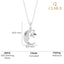 Silver Nadra Moon & Star Pendant Chain Necklace