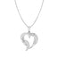 CLARA 925 Sterling Silver Curly Heart Pendant Chain Necklace 