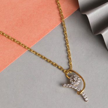 CLARA 925 Sterling Silver Zion Pendant Chain Necklace 