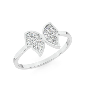 CLARA 925 Sterling Silver Butterfly Ring 