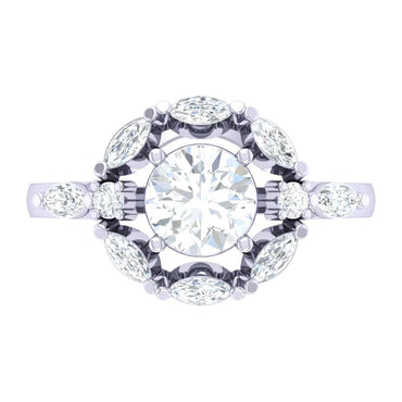 Silver Round Solitaire Ring