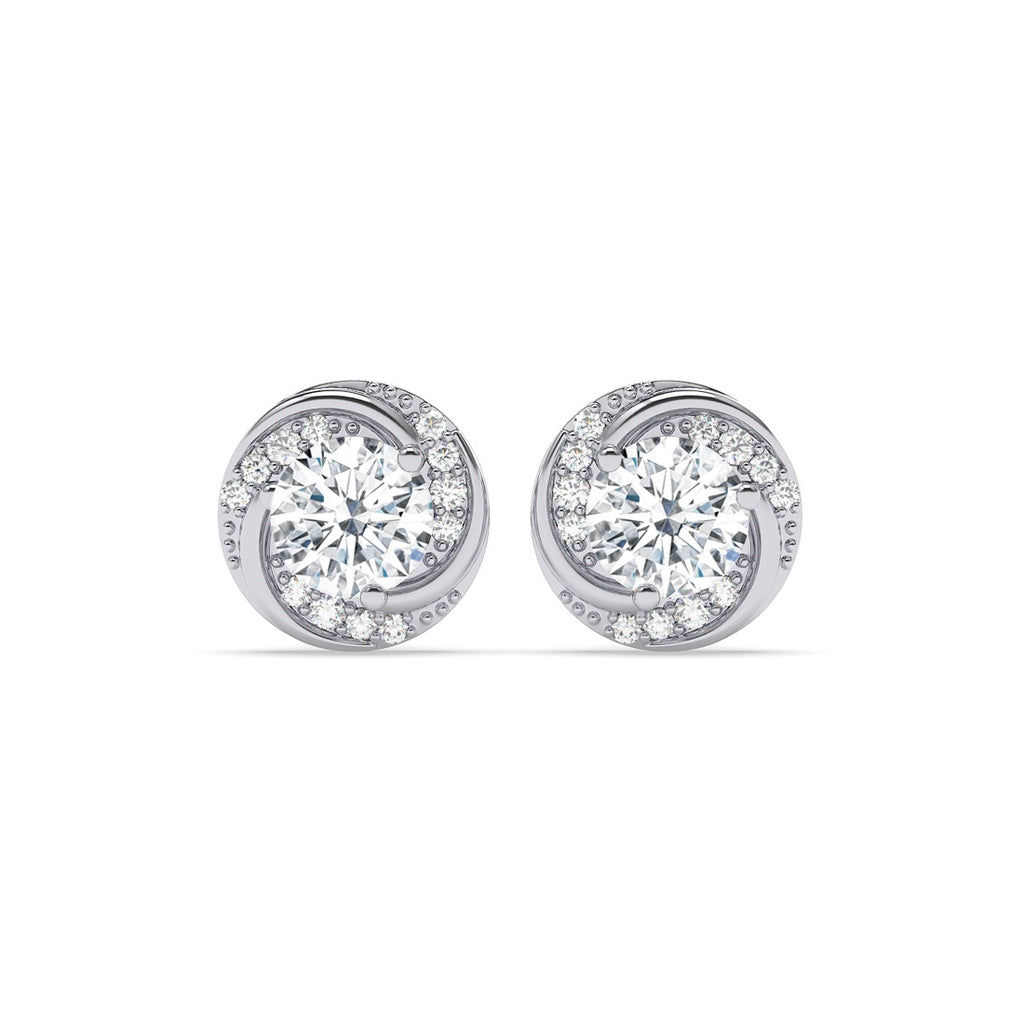 Silver Renzo Designer Stud Earrings