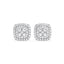 Silver Queen of Diamonds Stud Earrings