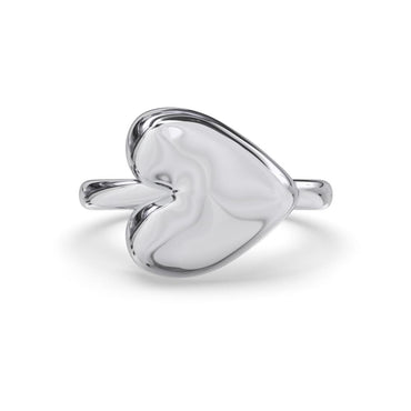 CLARA Pure 925 Sterling Silver Promise of Heart Finger Ring 