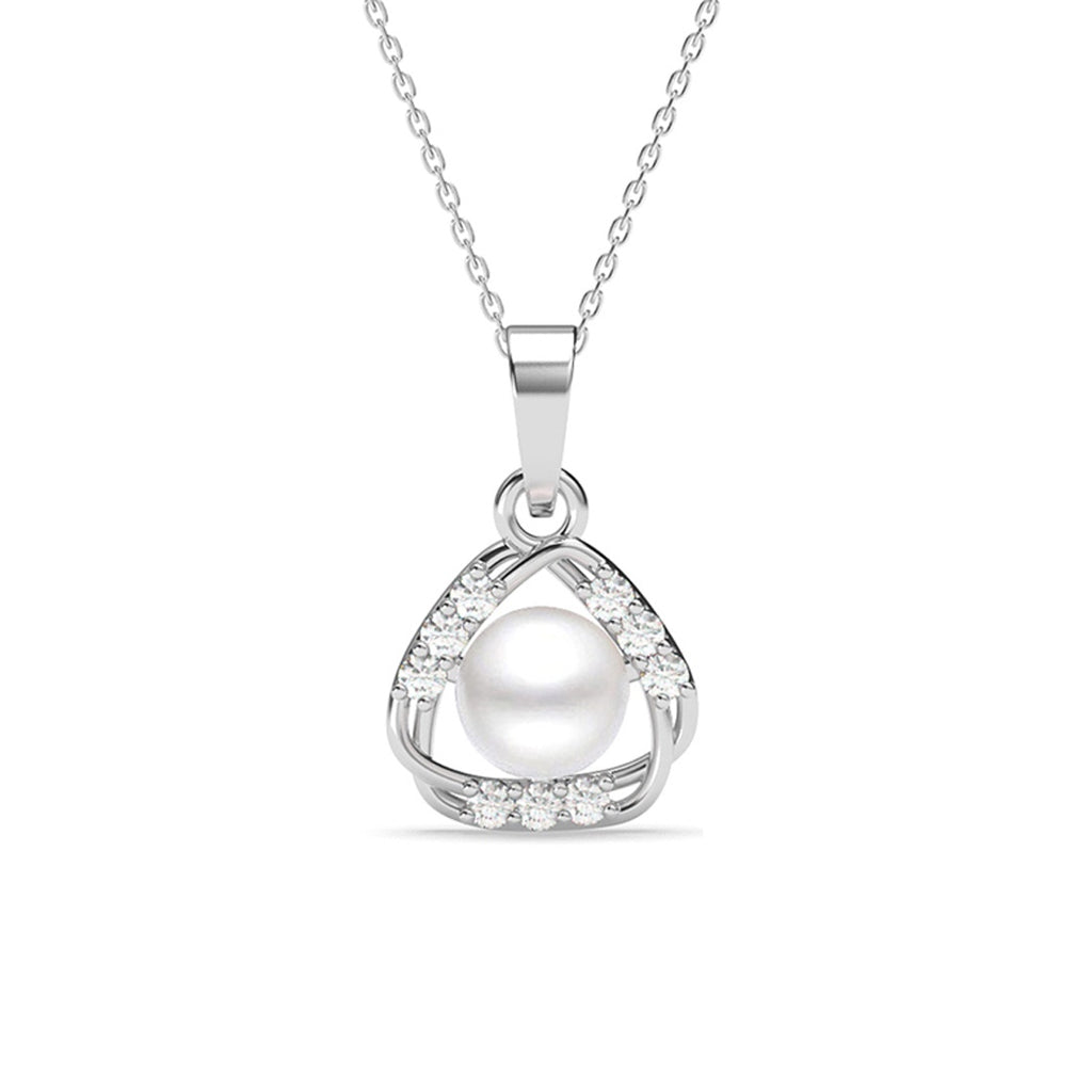 Silver Zuha Freshwater Pearl Pendant Chain