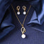 Silver Zahab Pearl Interlocked Jewellery Set