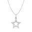 CLARA 925 Sterling Silver Star Pendant Chain Necklace 