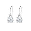 Silver Gia Classic Solitaire Dangle Drop Earrings