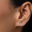 Silver Cerchio Stud Earrings