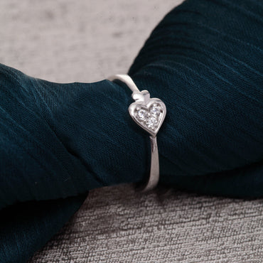 CLARA Pure 925 Sterling Silver Spade Adjustable Ring Gift for Men and Boys