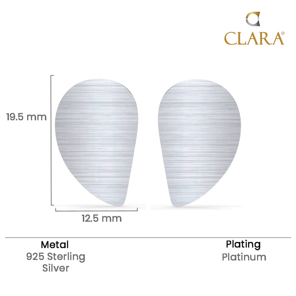 Silver Tessa Matte Finish Earrings