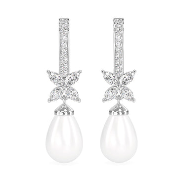 Silver Pearl Hina Earrings