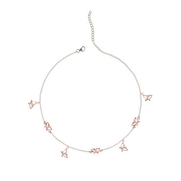 CLARA 925 Sterling Silver Butterfly Charm Necklace Chain 