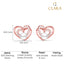 Silver Adah Freshwater Pearl Heart Stud Earrings