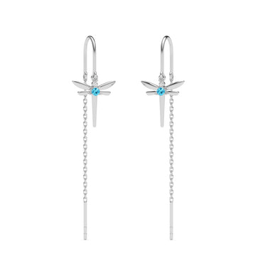 Silver Zita Sui Dhaga Threader Earrings