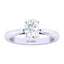 CLARA Made with Swiss Zirconia 925 Sterling Silver Oval Solitaire Ring Gift for Women and Girls