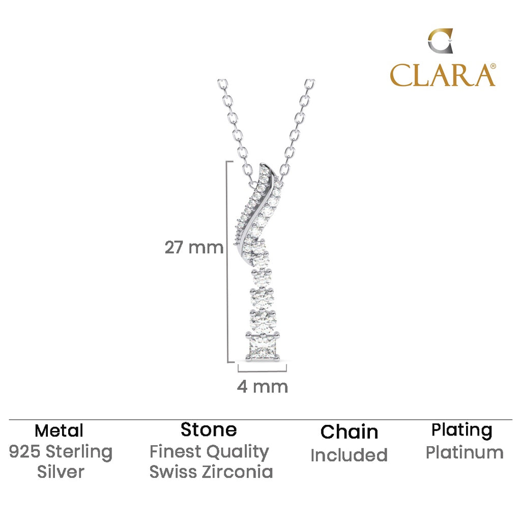 Silver Wave Pendant Chain