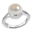 Certified Pearl Moti 5.5cts or 6.25ratti 92.5 Sterling Silver Adjustable Ring
