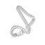 CLARA Pure 925 Sterling Silver Heart Beat Finger Ring with Adjustable Band 