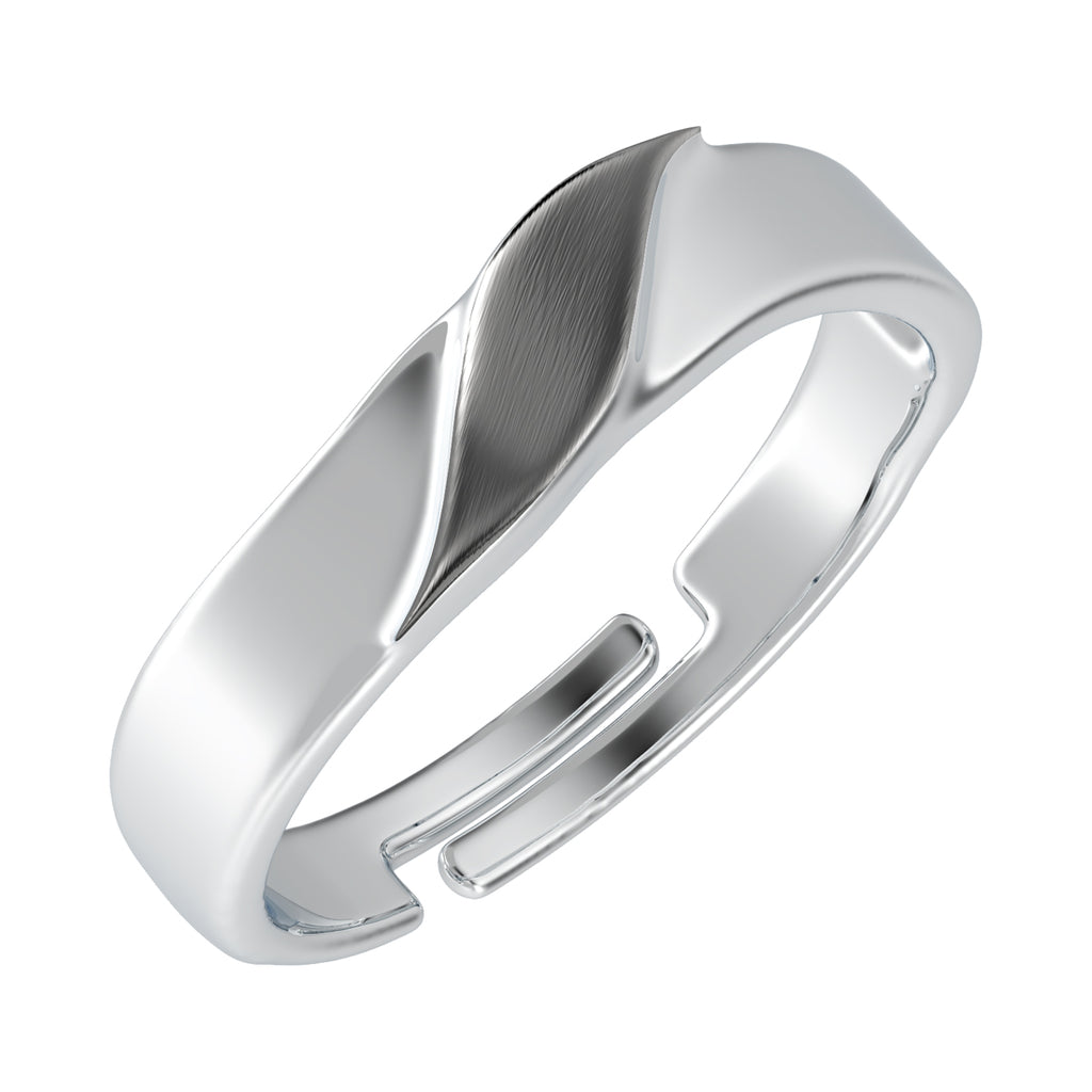 CLARA Pure 925 Sterling Silver Wave Adjustable Ring Gift for Women and Girls