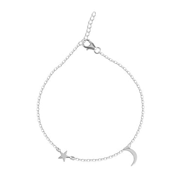 CLARA 925 Sterling Silver Minimal Anklet Payal ( Single ) Adjustable Chain Gift for Women and Girls